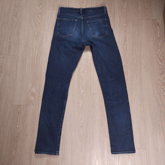 Uniqlo Slim Straight Selvedge Jeans Mens 29x34(31) Blue Kaihara Stretch Mid Rise - Picture 7 of 11